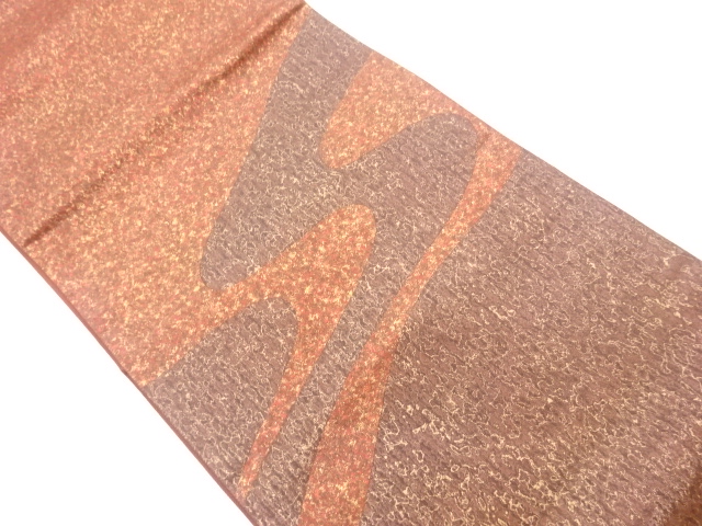 本漆津軽箔曲線模様織出し袋帯